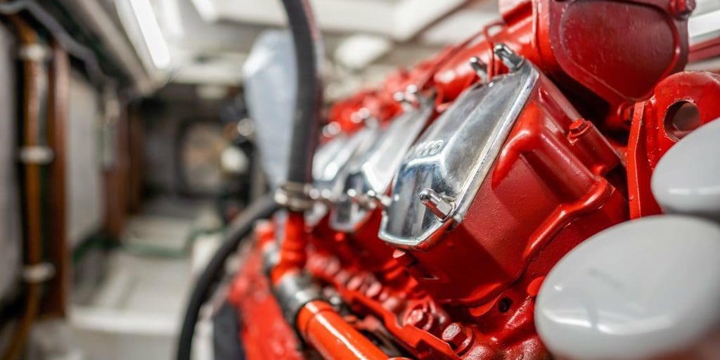 engine room of a fishing boat rubber moulding for the marine industry